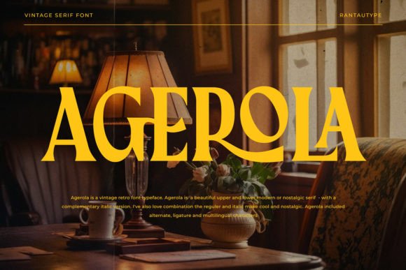 Agerola: Elevate Design with Vintage Serif Style