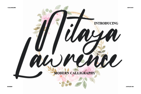 Nitaya Lawrence: Modern Handwritten Font Guide