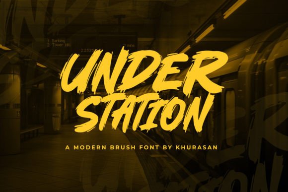 Under Station: Elevating Visual Identity with Modern Brush Typography